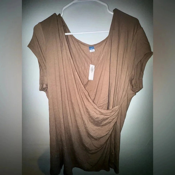 Old navy women’s Maternity Wrap-Effect‎ Slub- Knit T-Shirt NWT XXL - Picture 1 of 5